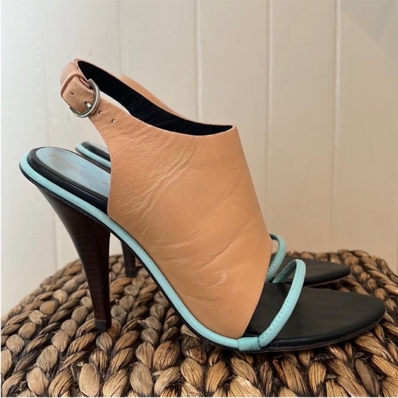 Rebecca Minkoff Barista Cipria Celadon Nubuck Heels - Picture 6 of 16